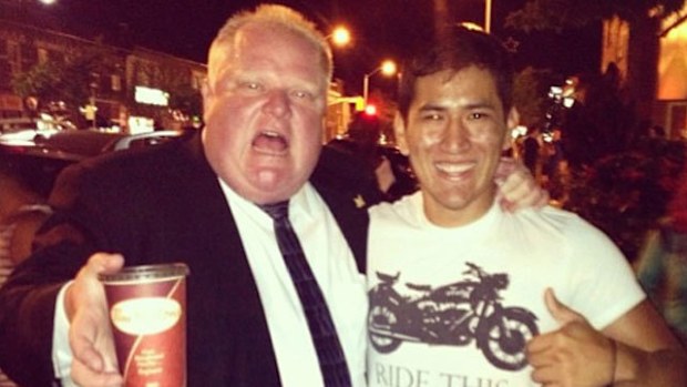 Rob Ford with a constituent. (Instagram/jaimecastillo6)