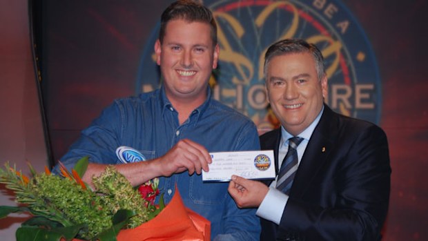 Gerard Lane with host Eddie McGuire.