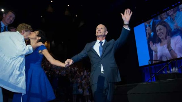 Queensland Premier Campbell Newman arrives for the official launch of the Liberal National Party election campaign in Brisbane. (AAP)