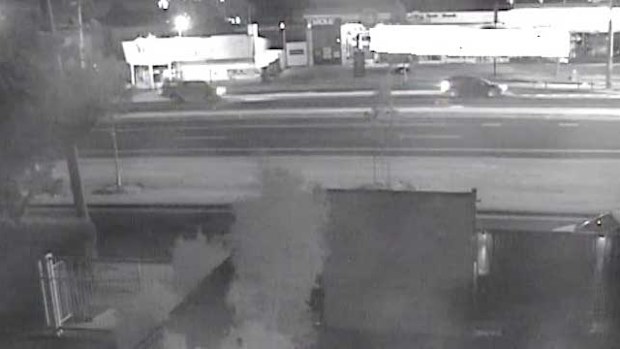 A still of the 4WD filmed tailing murdered Kenan Balikel's car at Tullamarine last year. (VicPolice)