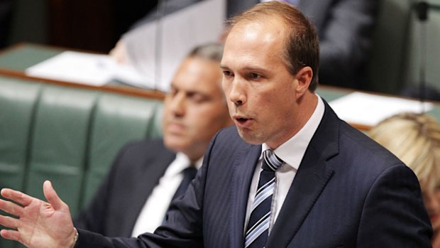 Immigration minister Peter Dutton. 