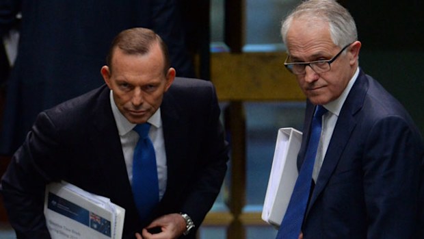 Tony Abbott and Malcolm Turnbull. (AAP)