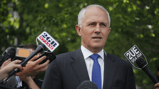 Shadow Minister for Communications Malcolm Turnbull speaks during a press conference in March.