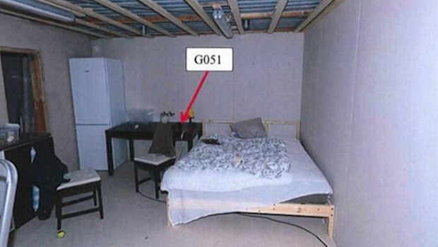 The underground room the doctor allegedly built for his victim. 