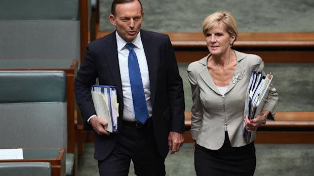 Prime Minister Tony Abbott and Deputy Prime Minister Julie Bishop. (AAP)
