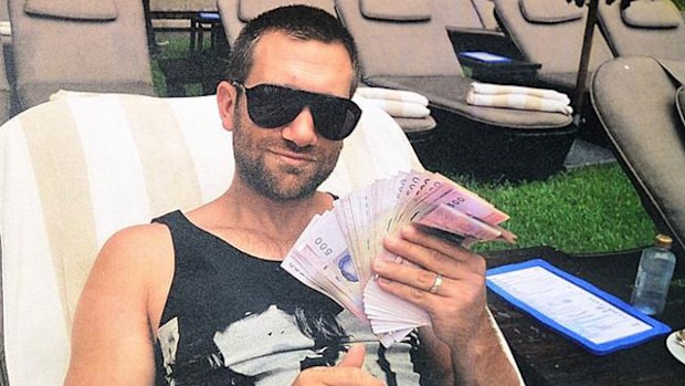 Fraud mastermind Nicholas Wayne Lowe on an overseas holiday. (Supplied/District Court Registry)