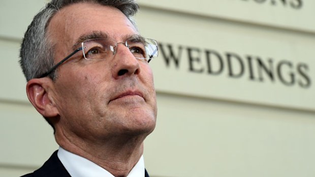 Mark Dreyfus in Brisbane this morning. (AAP)