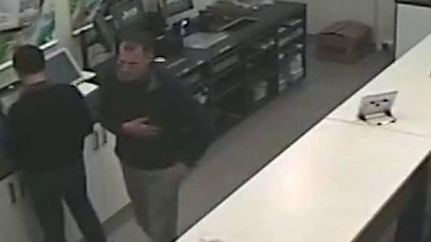 A CCTV footage still of the man who police wish to speak to about the Strathfield assault. (Supplied)