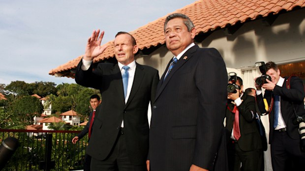 Prime Minister Tony Abbott and Indonesian President Susilo Bambang Yudhoyono pictured in Indonesia in June, 2014. (AAP)