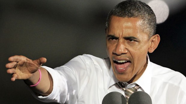 Barack Obama campaigns in Ohio. (AAP)