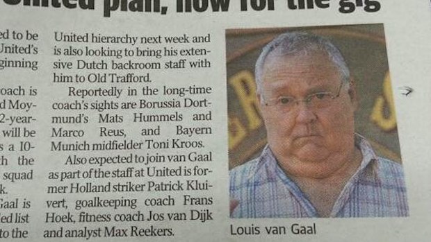 Harold from Neighbours in the newspaper error. (mX)