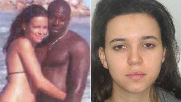 Seen here wearing a bikini on holidays with her accomplice and purported husband Amedy Coulibaly, Bomeddiene became radicalised during the course of their relationship. (Le Monde)
