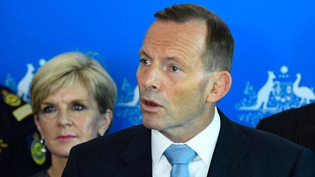 Prime Minister Tony Abbott speaking in Townsville on Saturday. (9NEWS)