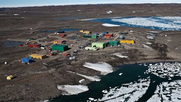 The Davis base in Antarctica.