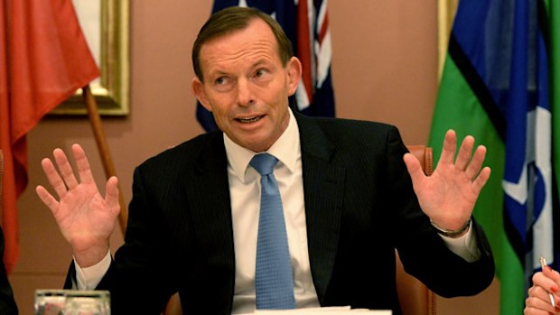 Tony Abbott in Canberra today. (AAP)