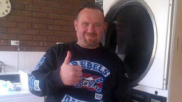 Stu-e Corkran wearing a Rebels jumper.