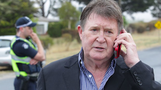 Derryn Hinch conducts media interviews after being released from Langi Kal Kal prison. (AAP)