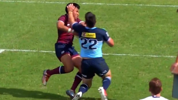 Zach Fittler in action for the NSW under-16 rugby team.
