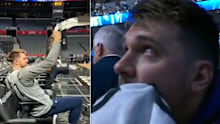 Doncic tears up watching the highlights package of his time in Dallas.