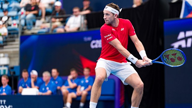 Casper Ruud during the United Cup in Sydney.