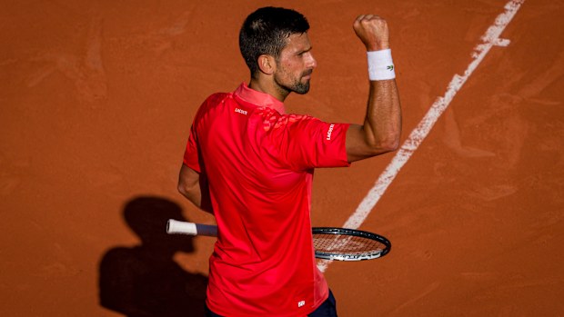 Novak Djokovic at Roland-Garros.