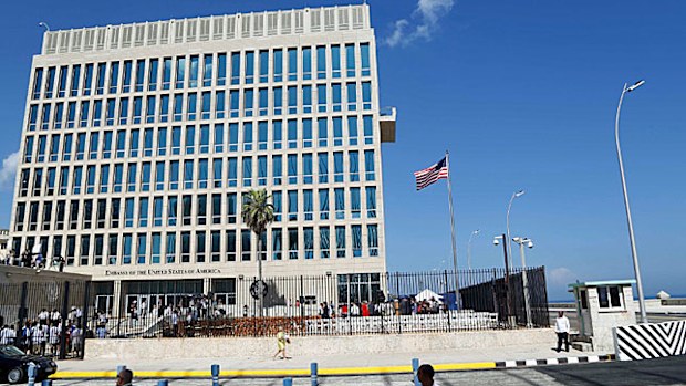 A file photo of the US embassy in Cuba, (US State Department).