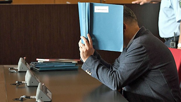 The former German intelligence officer known as Roque M during his trial in Dusseldorf. (Photo: AFP).