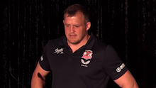 Josh Morris gives a speech at the Roosters' presentation night. Image courtesy of Sydney Roosters.