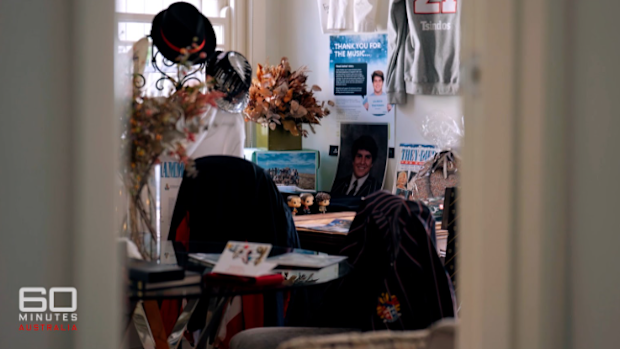 The bedroom of Brighton Grammar student James Tsindos.