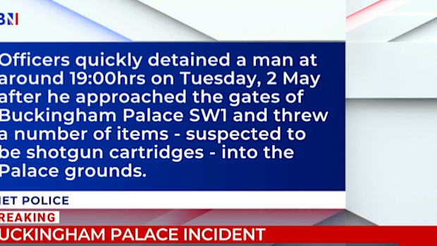 GB News reports on buckingham palace incident