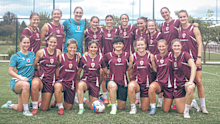 The Brisbane Roar team with their new additions.