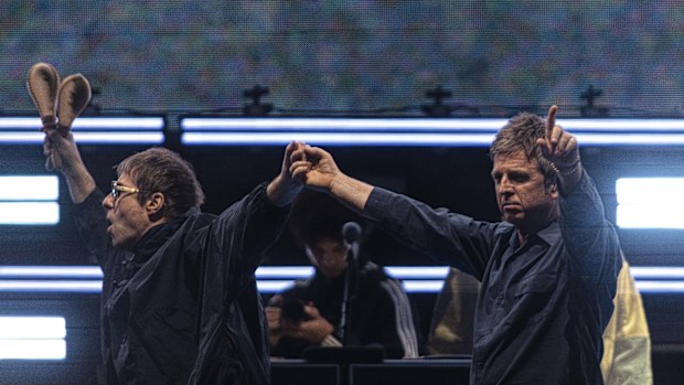 Liam Gallagher on stage in Melbourne.