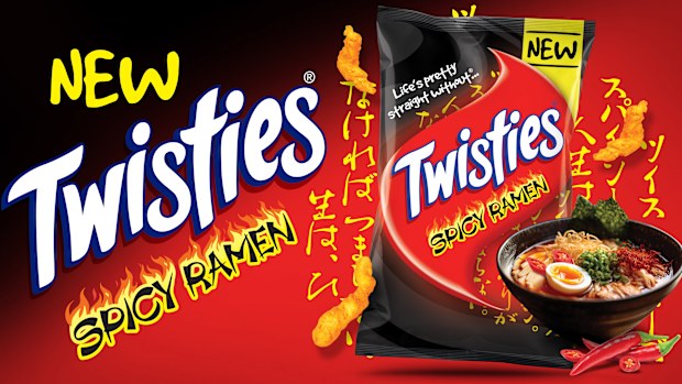 The new Twisties Spicy Ramen flavour