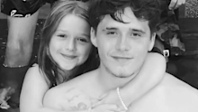 Harper Beckham shared this photo with her brother Brooklyn amid the Beckham family feud