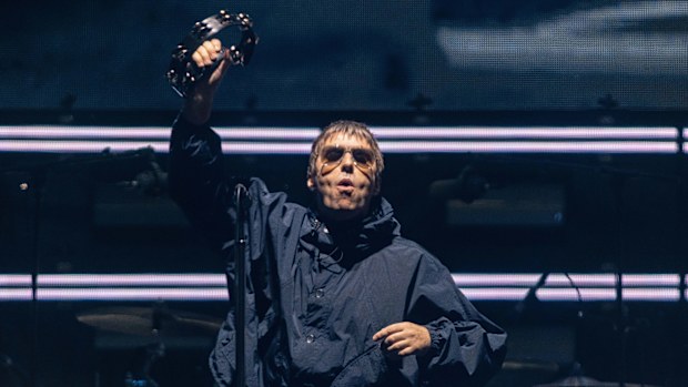 Liam Gallagher on stage in Melbourne.