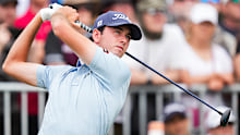 Elvis Smylie tees off on the 1st hole during the first round of the Australian Open golf tournament in Melbourne, Australia, Thursday, Dec. 4, 2025. (AP Photo/Asanka Brendon Ratnayake)