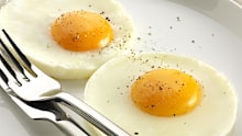 Fried eggs, sunny side up