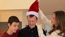 Prince Joachim of Denmark with his two youngest children Count Henrik and Countess Athena.