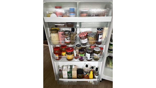 Hara's fridge is a minefield of sauces. 