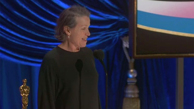 Frances McDormand wins Best Actress at The Oscars.