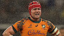 Harry Wilson of the Wallabies in action.