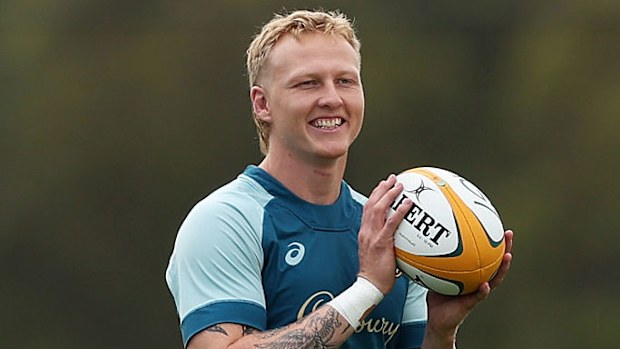 Carter Gordon looks on during a Wallabies training session at GWS headquarters.