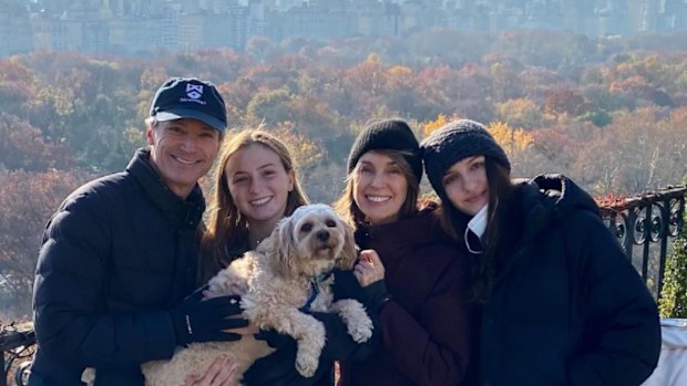 Maree Johnson and her family in New York.