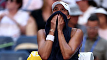 Madison Keys of the United States reacts against Renata Zarazua of Mexico.