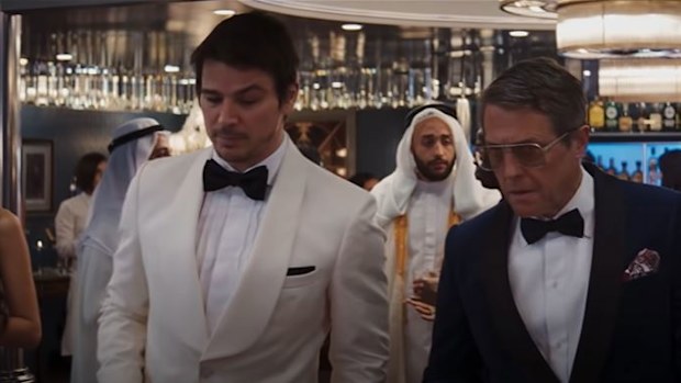 Josh Hartnett and Hugh Grant's characters in Operation Fortune: Ruse de guerre 