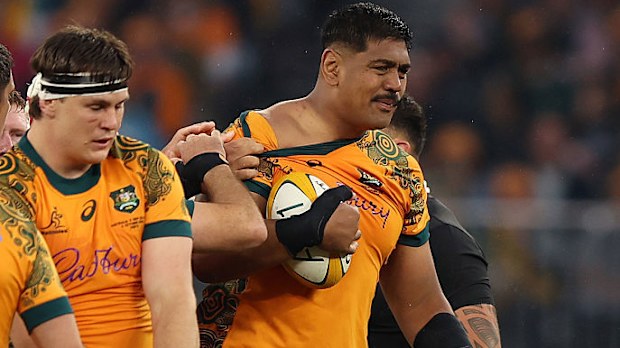 Will Skelton of the Wallabies in action.