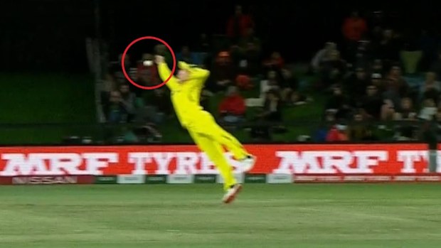 Australian captain Meg Lanning drops a tough chance at cover.