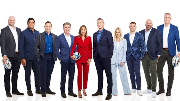 The full rugby commentary line-up for Nine and Stan Sport. (Nine)