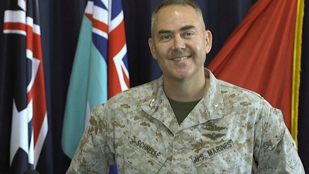 Head of Darwin's US Marine station Colonel James Schnelle appeared in court today charged with mid-range drink driving.