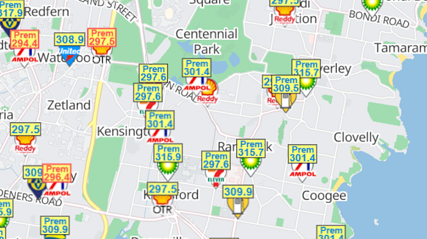 Diesel prices sydney PetrolSpy